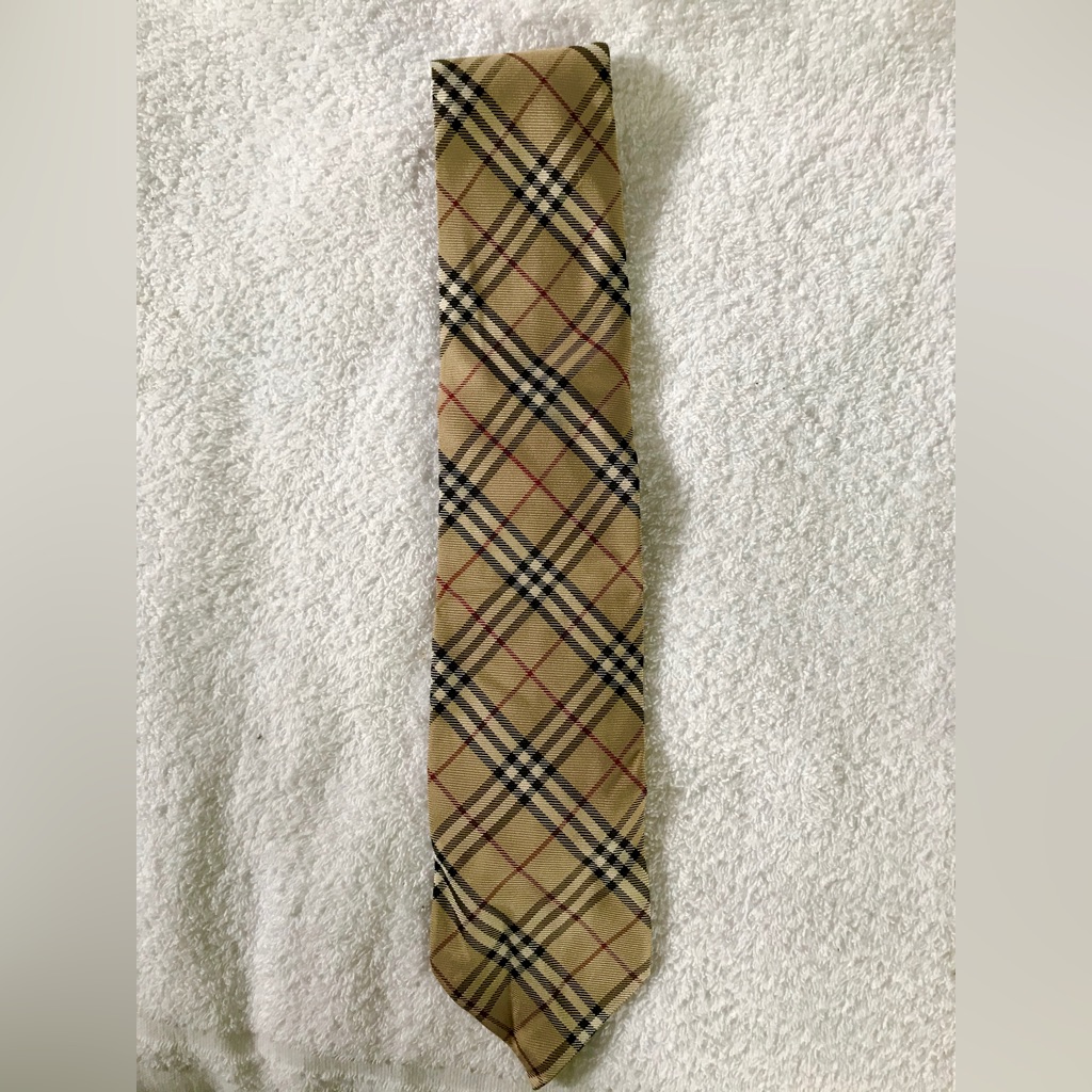 Classic Burberry Silk Necktie Mens